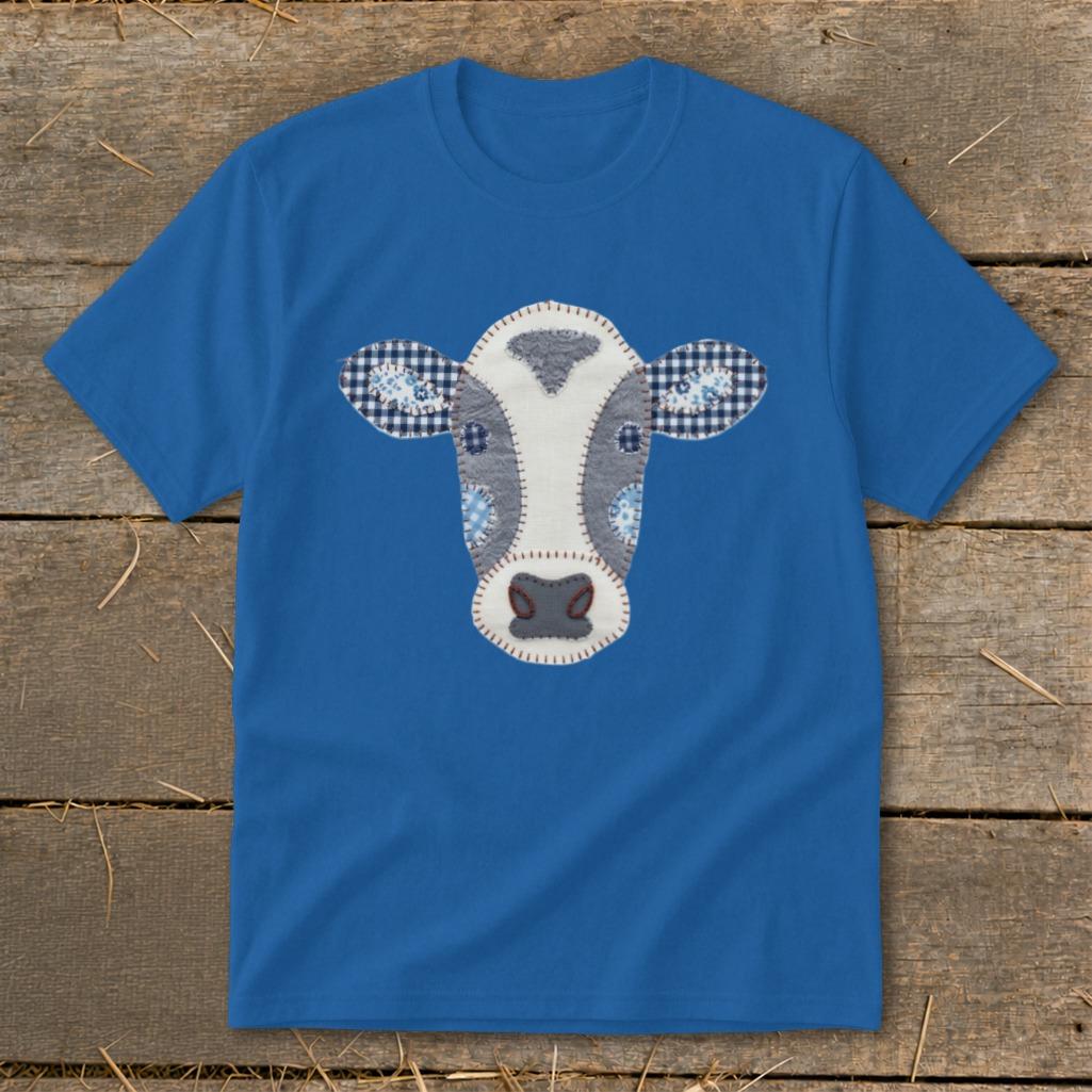 Faux Patchwork Cow Youth Tee