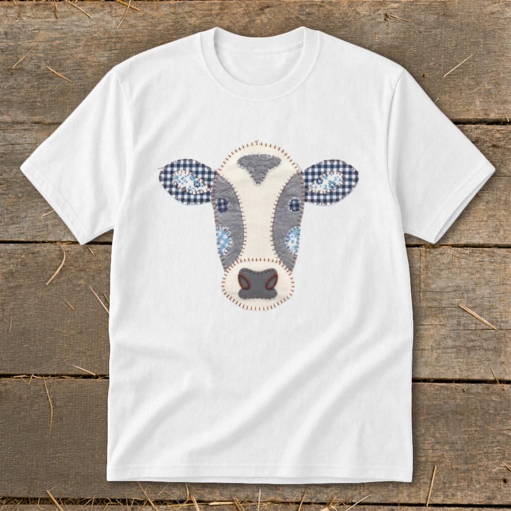 Faux Patchwork Cow Youth Tee