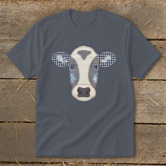 Faux Patchwork Cow Youth Tee