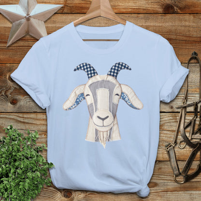 Faux Patchwork Goat Softstyle Tee