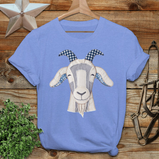 Faux Patchwork Goat Softstyle Tee