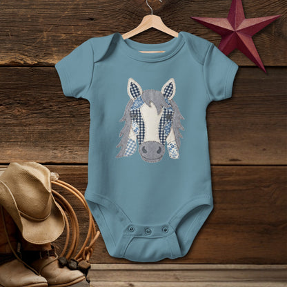 Faux Patchwork Horse Bodysuit (Baby)
