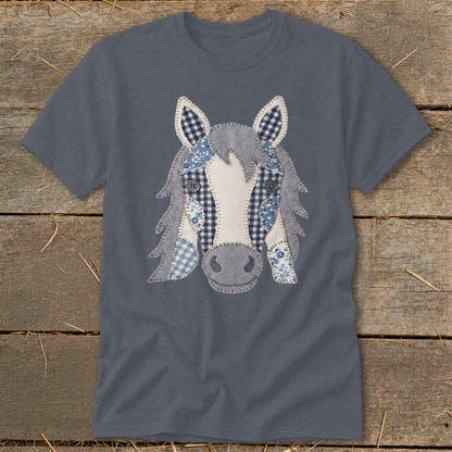 Faux Patchwork Horse Classic Tee