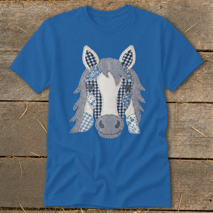 Faux Patchwork Horse Classic Tee