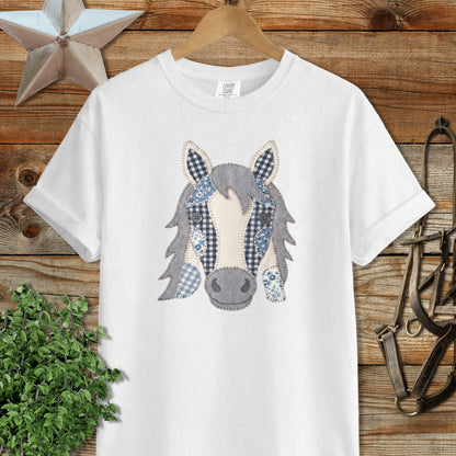 Faux Patchwork Horse Signature Tee
