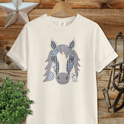 Faux Patchwork Horse Signature Tee