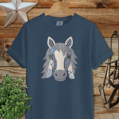 Faux Patchwork Horse Signature Tee