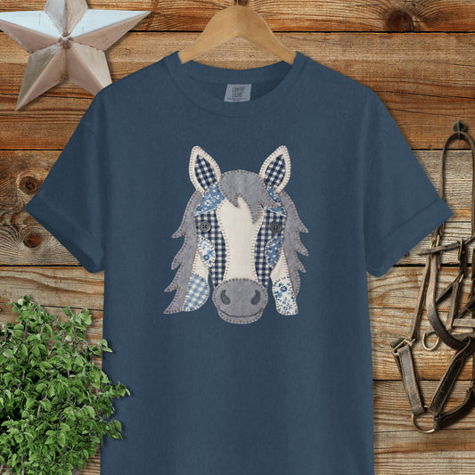 Faux Patchwork Horse Signature Tee