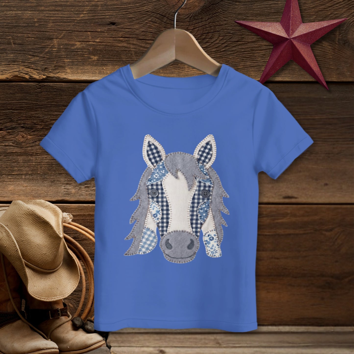 Faux Patchwork Horse T-shirt (Toddler)