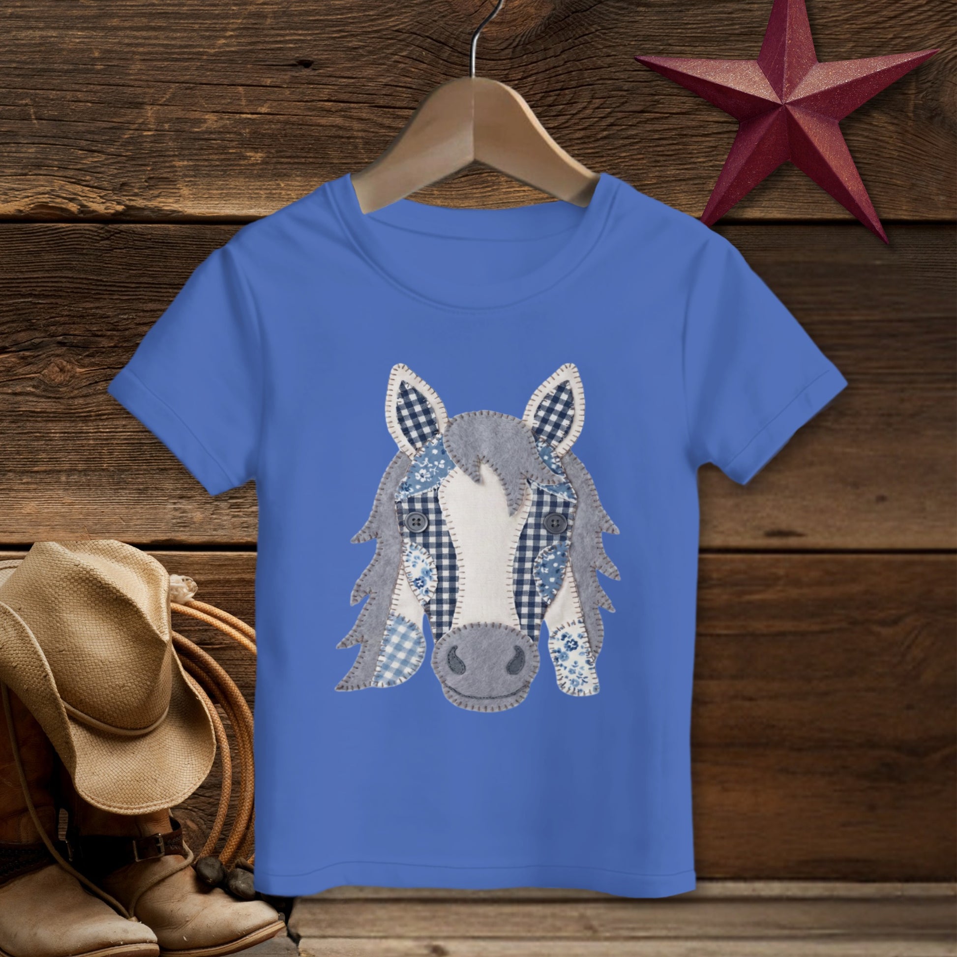 Faux Patchwork Horse T-shirt (Toddler)