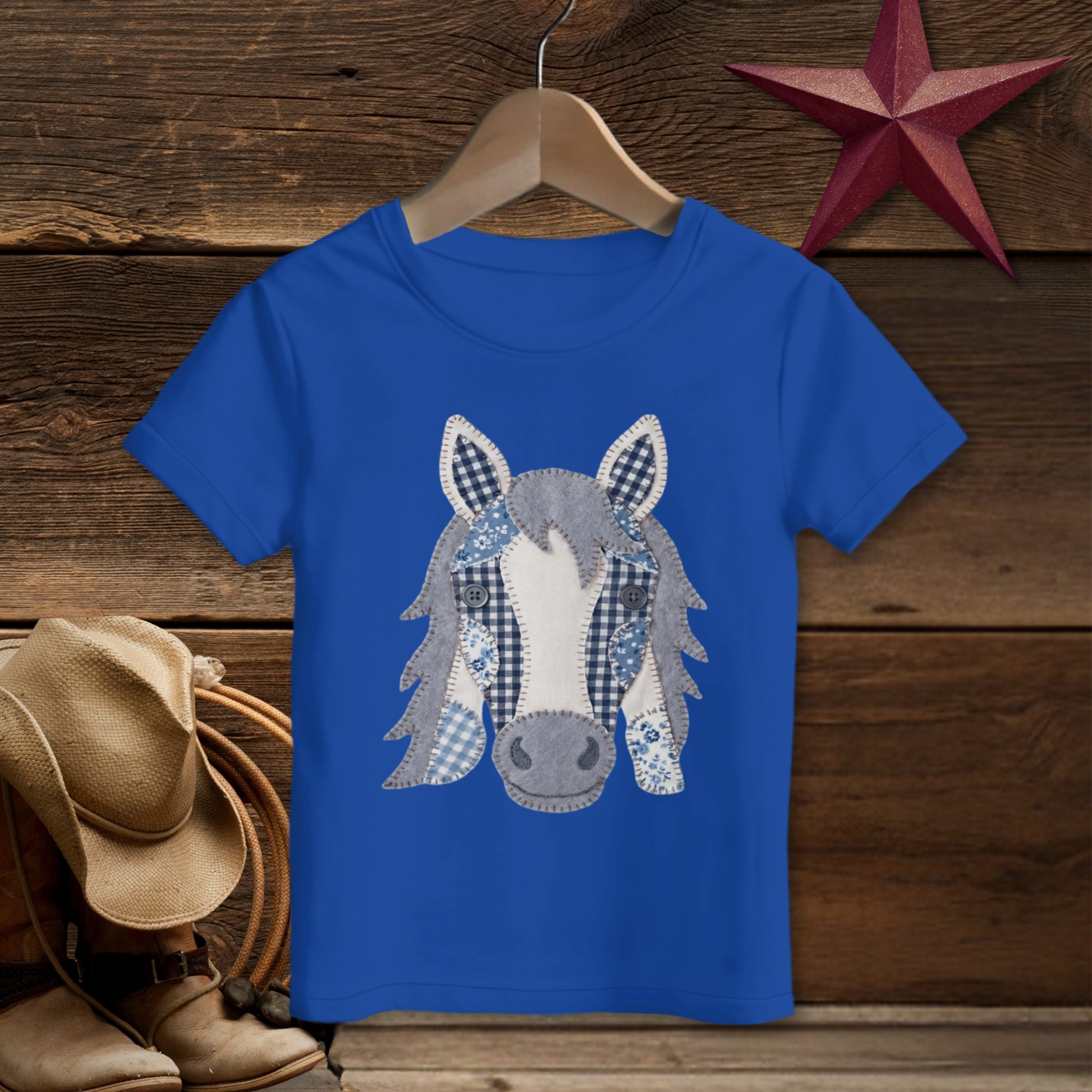 Faux Patchwork Horse T-shirt (Toddler)