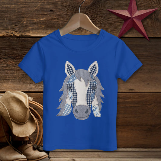 Faux Patchwork Horse T-shirt (Toddler)