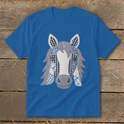Faux Patchwork Horse Youth Tee