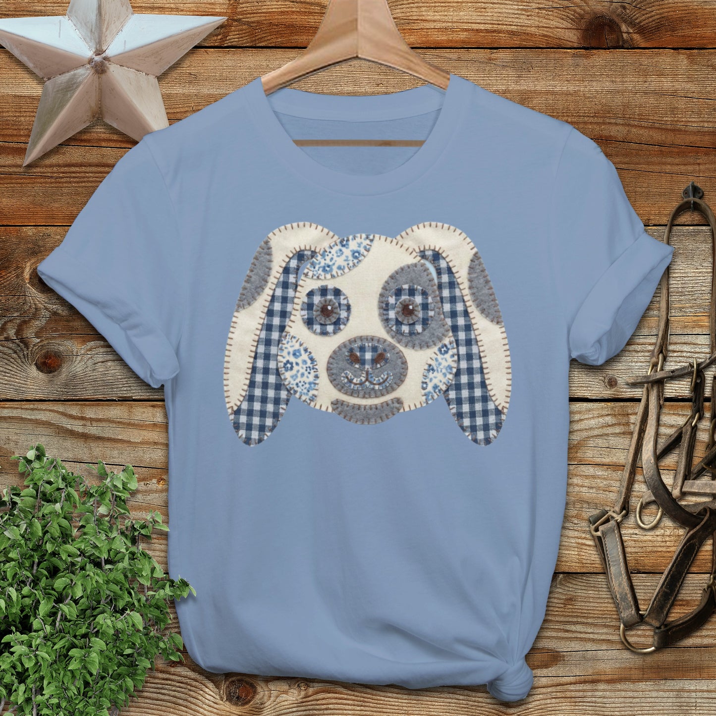 Faux Patchwork Rabbit Softstyle Tee