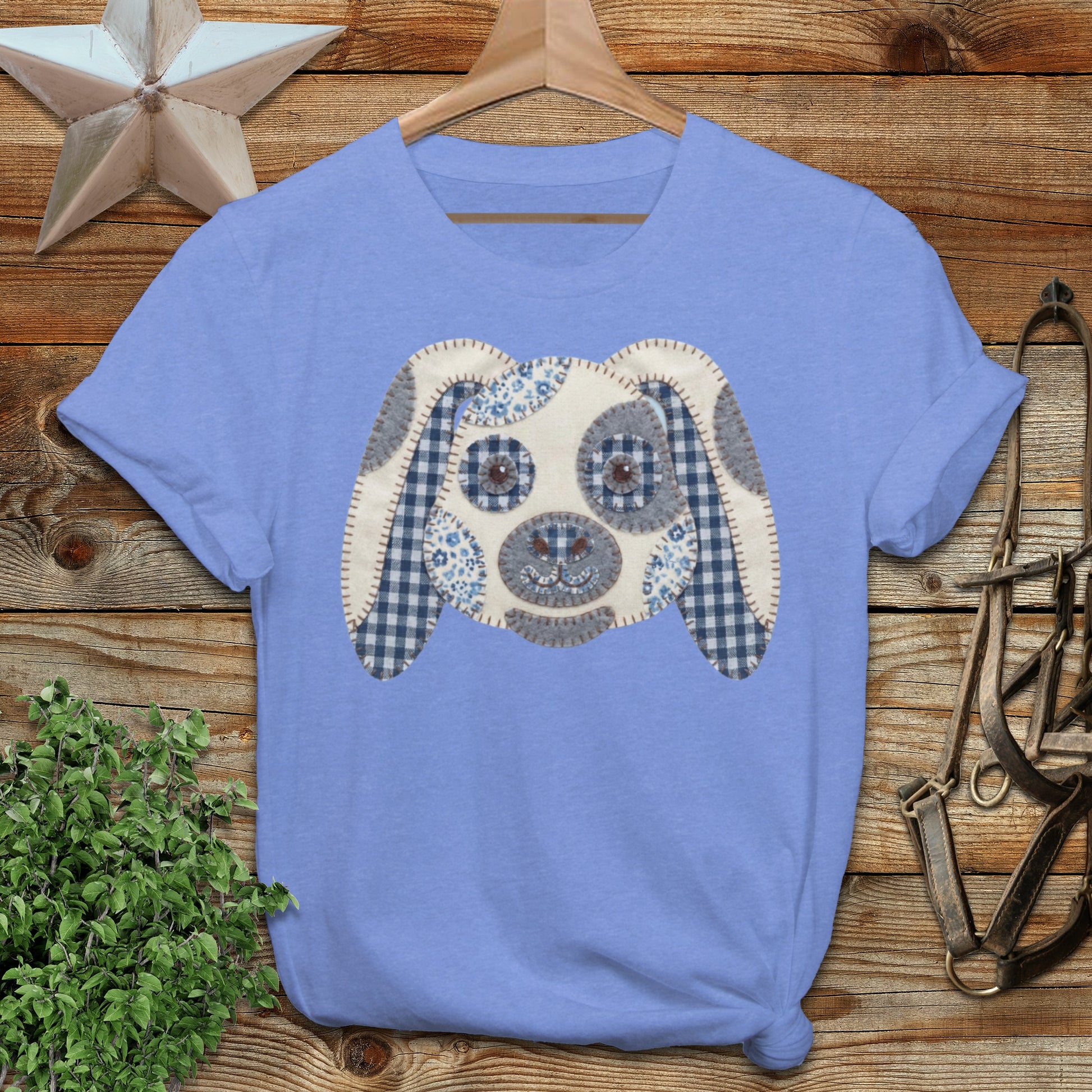 Faux Patchwork Rabbit Softstyle Tee