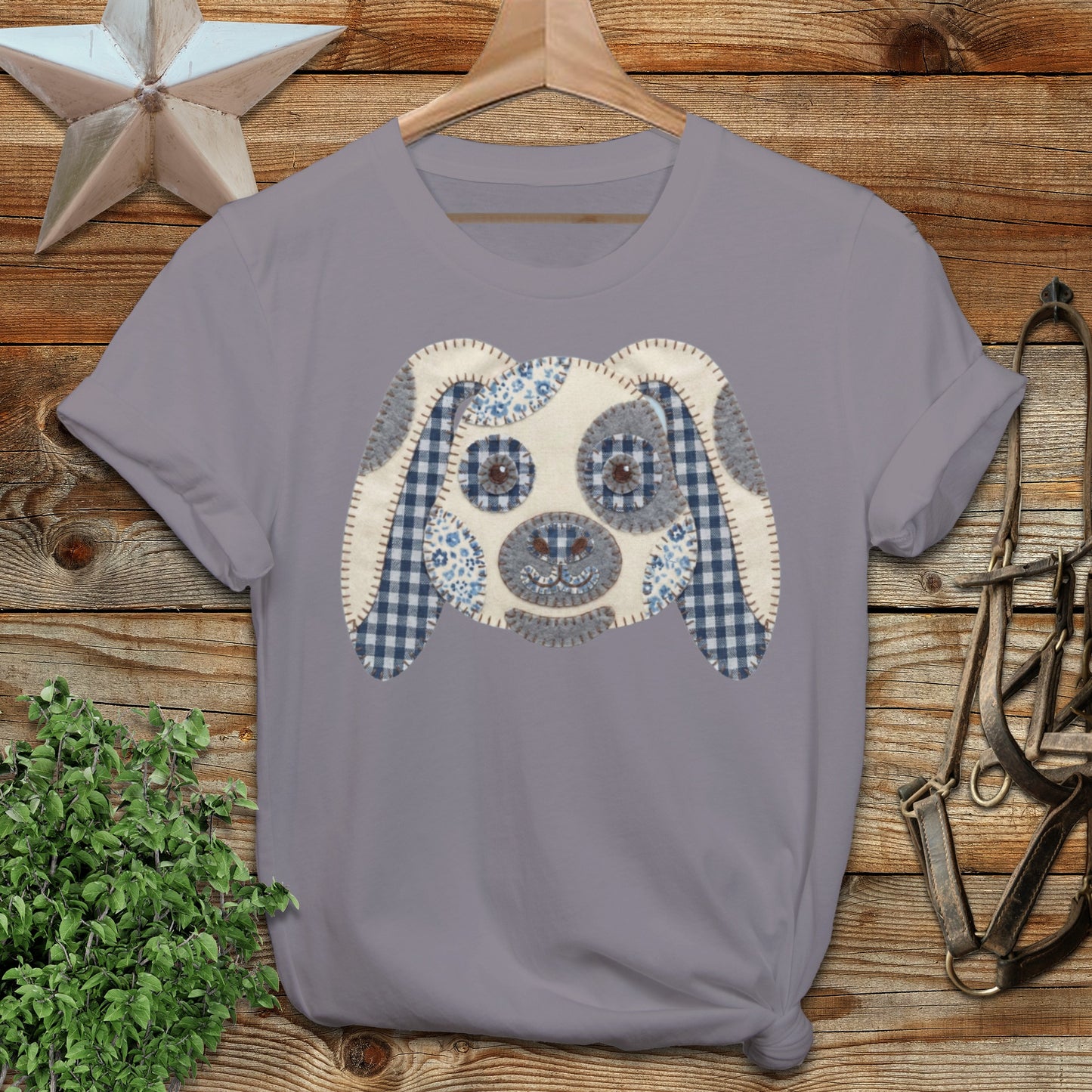Faux Patchwork Rabbit Softstyle Tee