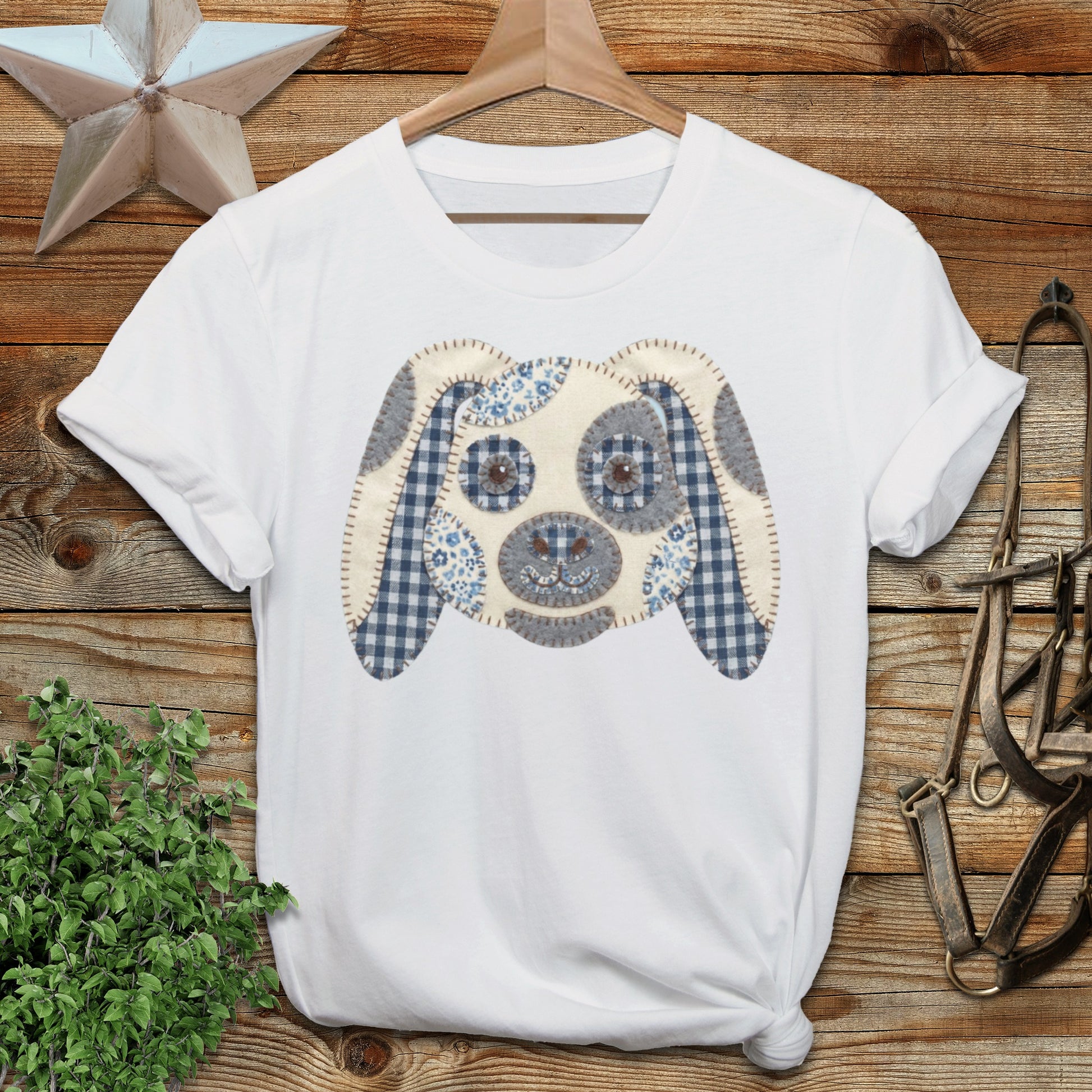 Faux Patchwork Rabbit Softstyle Tee