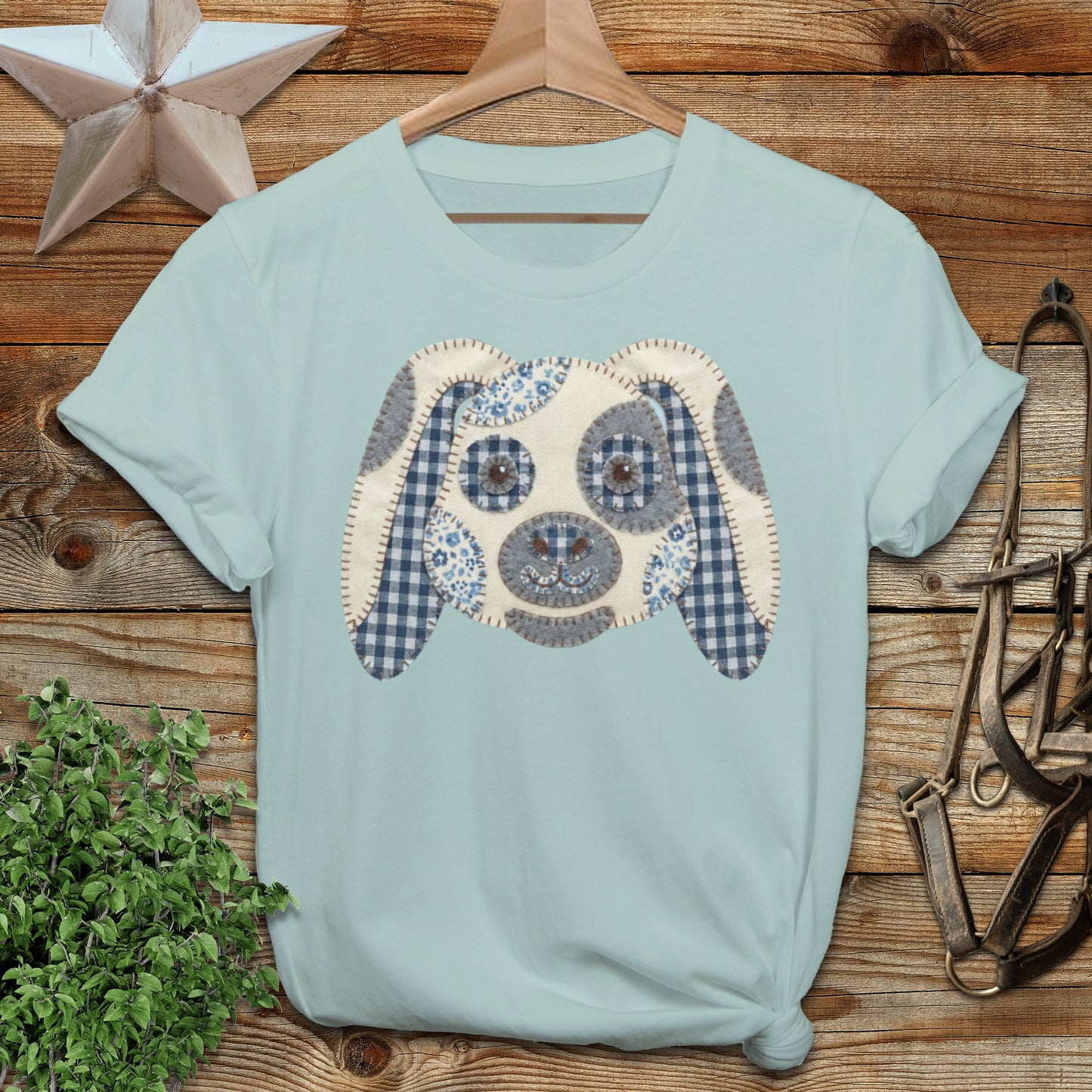 Faux Patchwork Rabbit Softstyle Tee