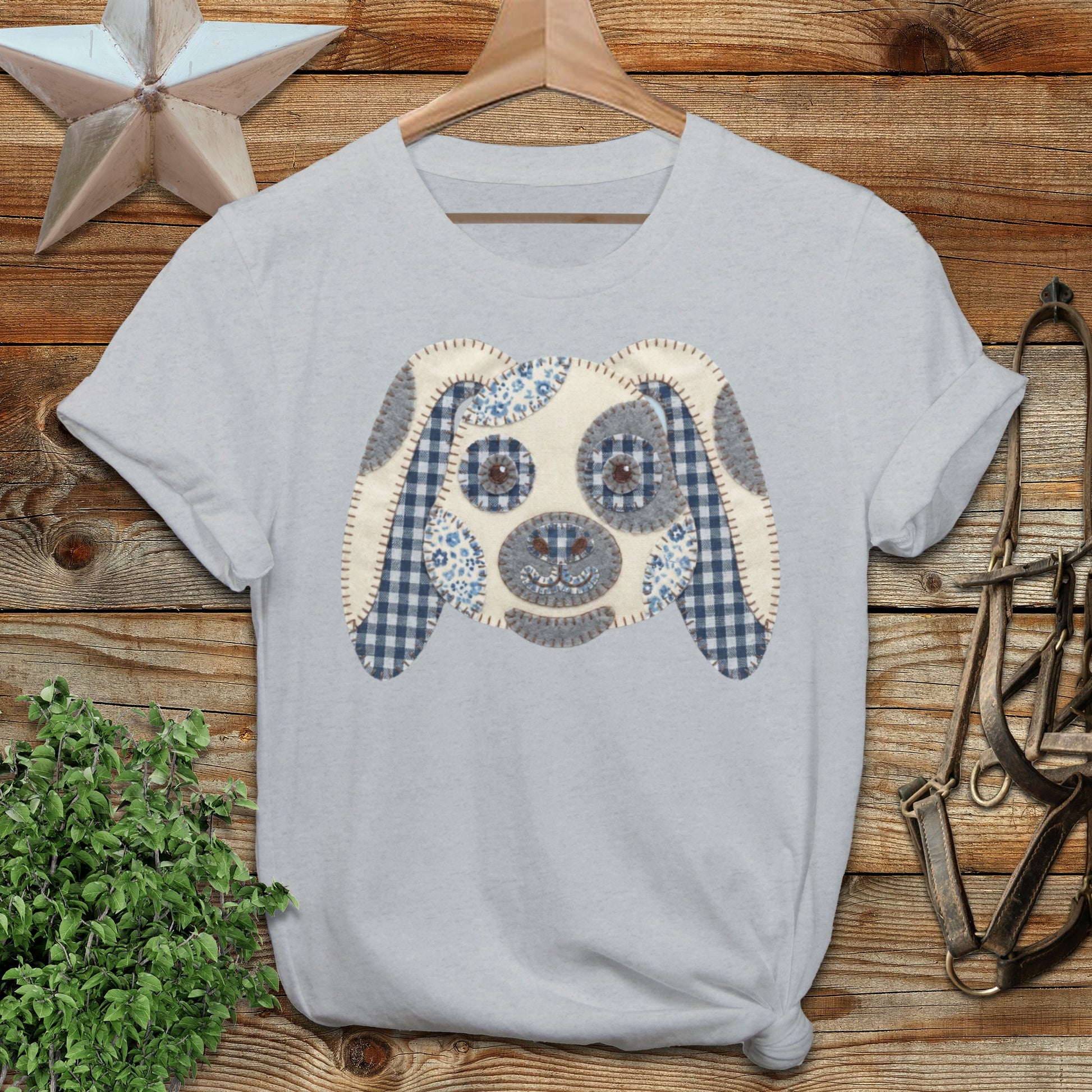Faux Patchwork Rabbit Softstyle Tee