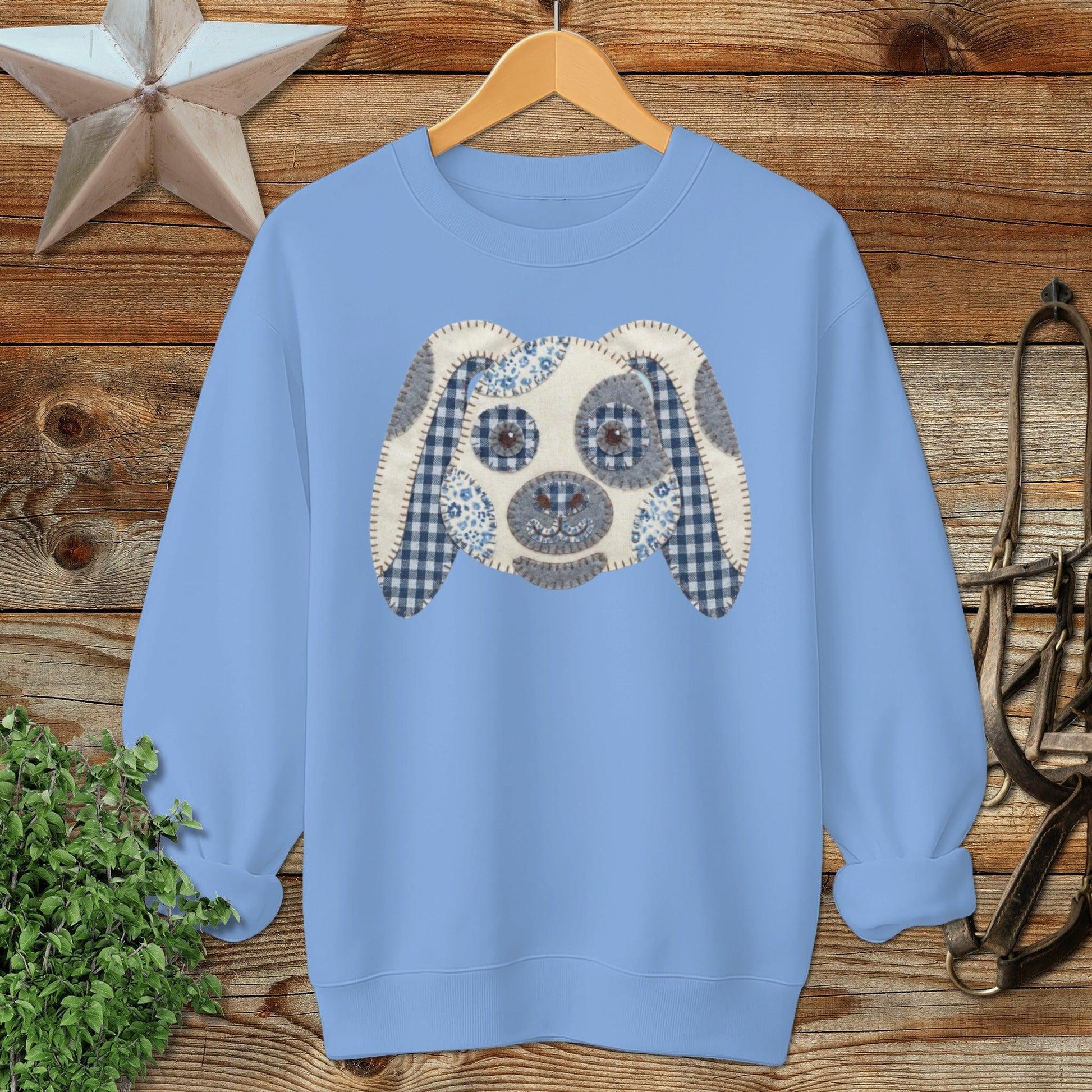 Faux Patchwork Rabbit Sweatshirt