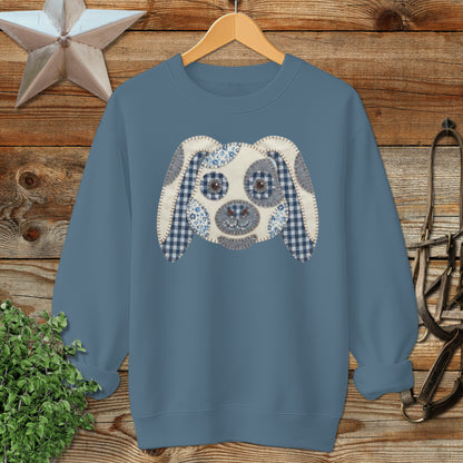 Faux Patchwork Rabbit Sweatshirt