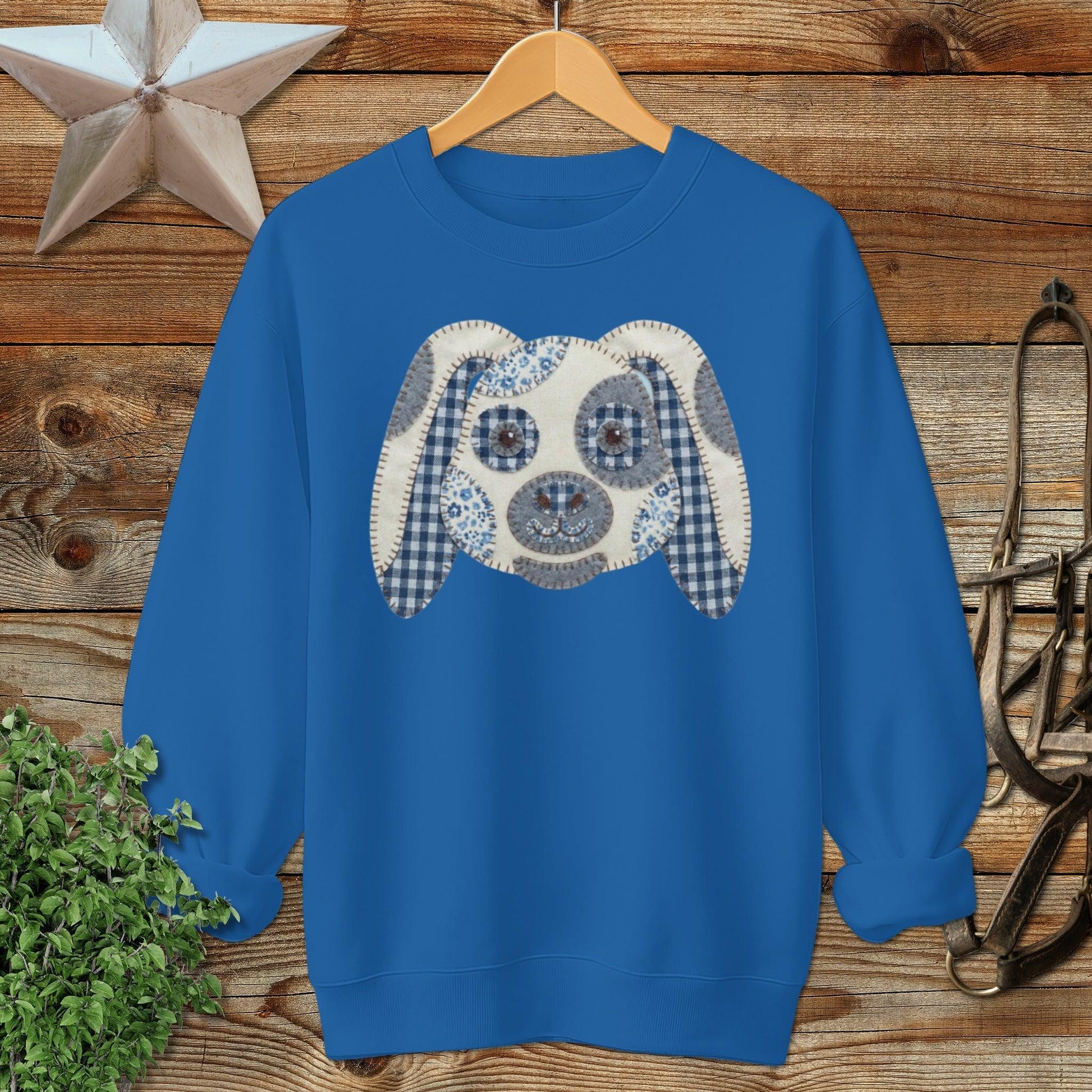 Faux Patchwork Rabbit Sweatshirt