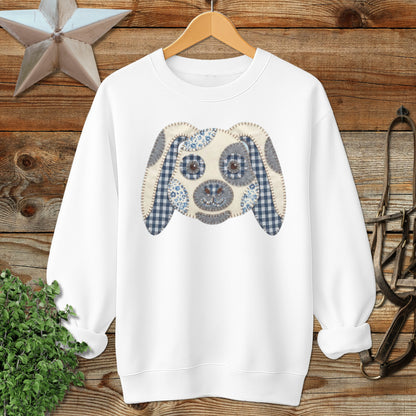 Faux Patchwork Rabbit Sweatshirt