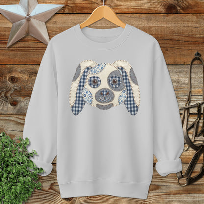 Faux Patchwork Rabbit Sweatshirt