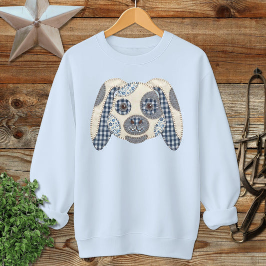 Faux Patchwork Rabbit Sweatshirt