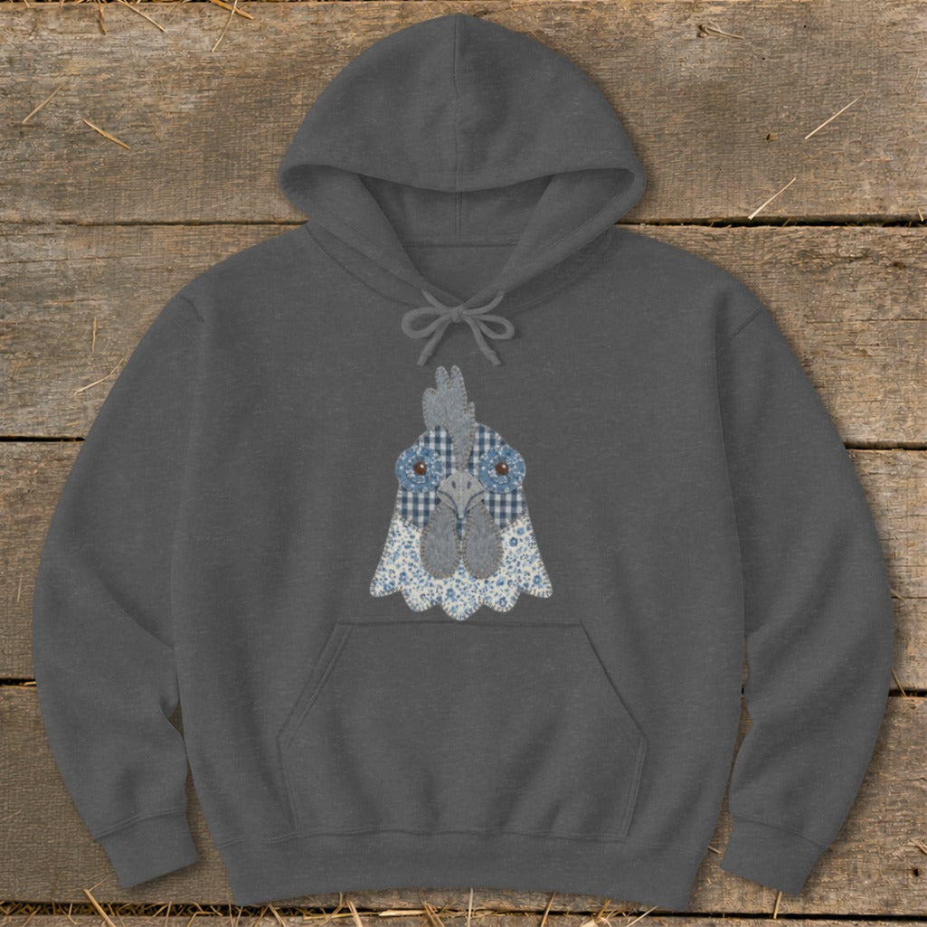 Faux Patchwork Rooster Hoodie