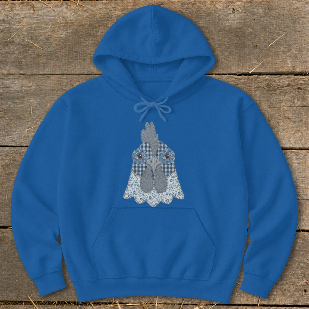 Faux Patchwork Rooster Hoodie