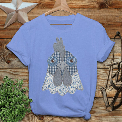 Faux Patchwork Rooster Softstyle Tee