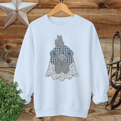 Faux Patchwork Rooster Sweatshirt