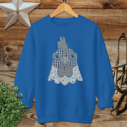 Faux Patchwork Rooster Sweatshirt