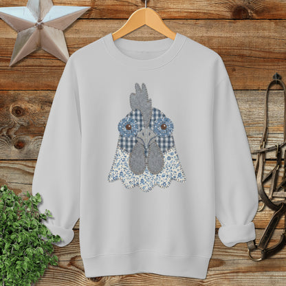 Faux Patchwork Rooster Sweatshirt