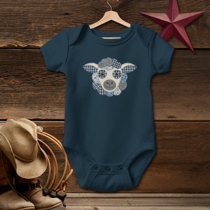 Faux Patchwork Sheep Bodysuit (Baby)