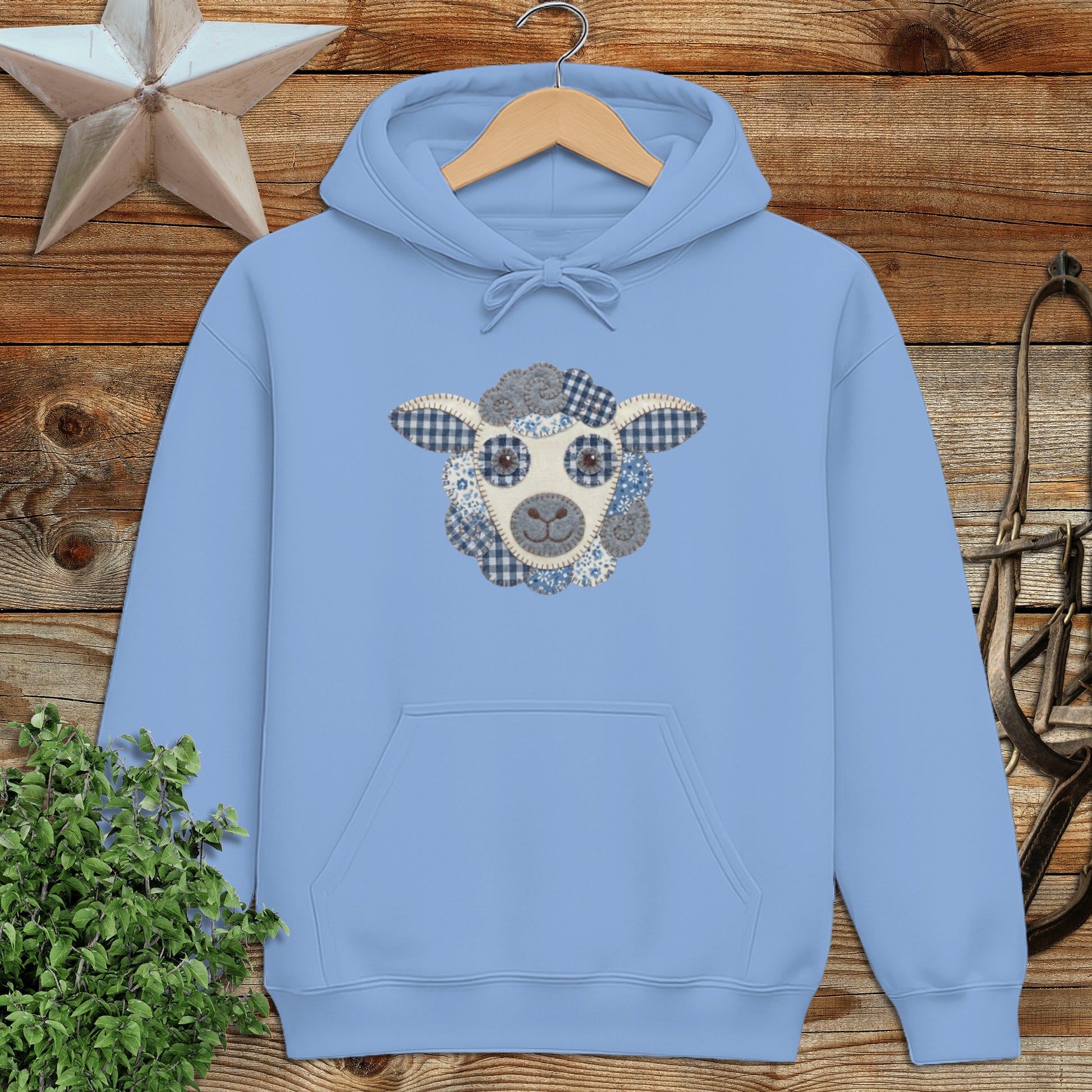 Faux Patchwork Sheep Hoodie