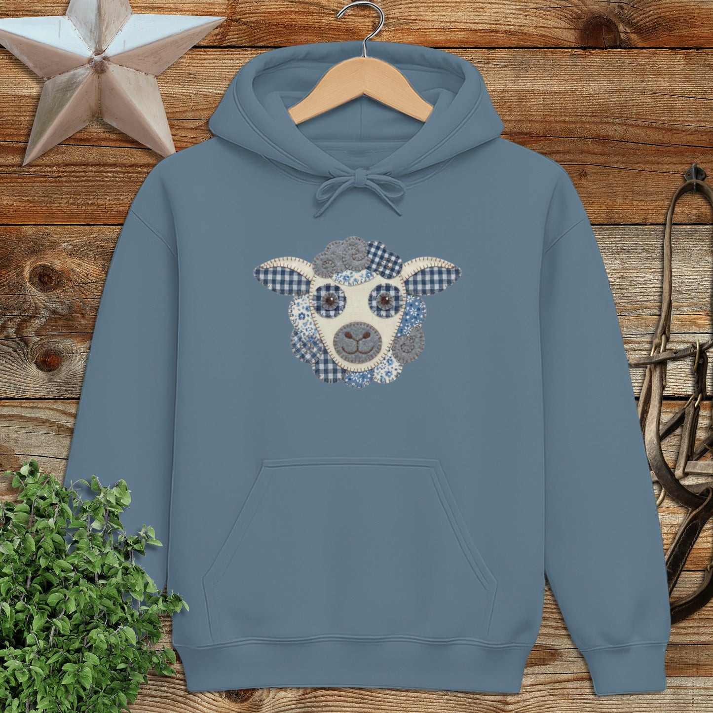 Faux Patchwork Sheep Hoodie