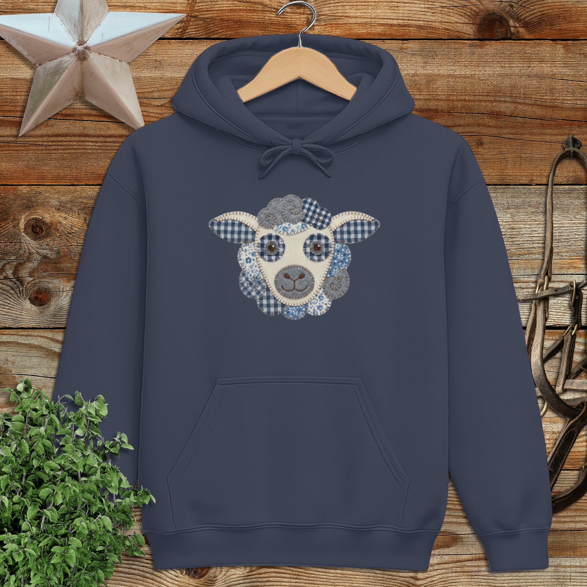 Faux Patchwork Sheep Hoodie