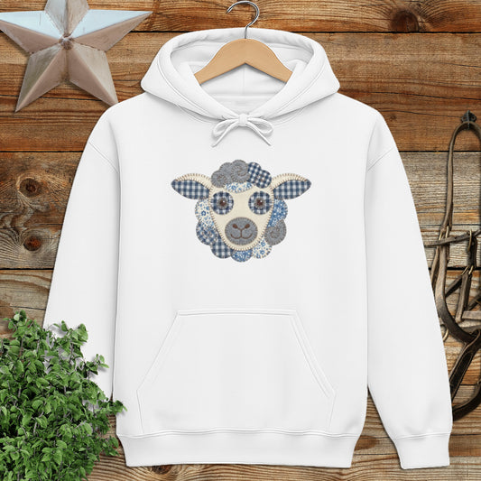 Faux Patchwork Sheep Hoodie