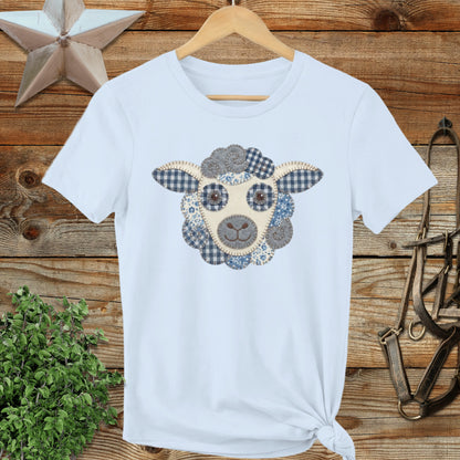 Faux Patchwork Sheep Ladies Tee