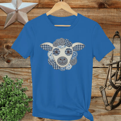 Faux Patchwork Sheep Ladies Tee