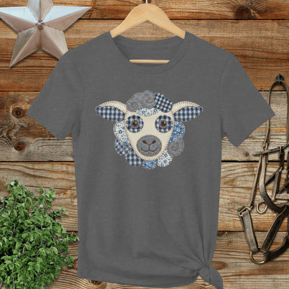 Faux Patchwork Sheep Ladies Tee