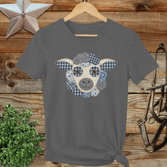 Faux Patchwork Sheep Ladies Tee