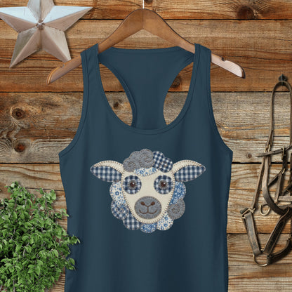 Faux Patchwork Sheep Racerback Tank
