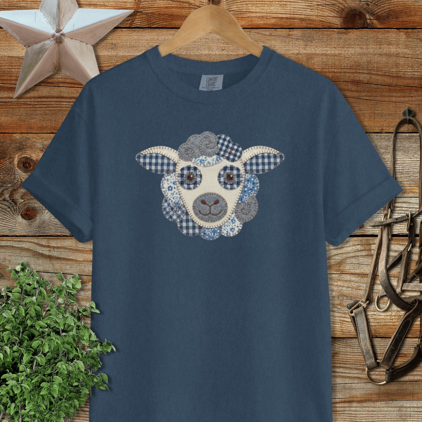 Faux Patchwork Sheep Signature Tee