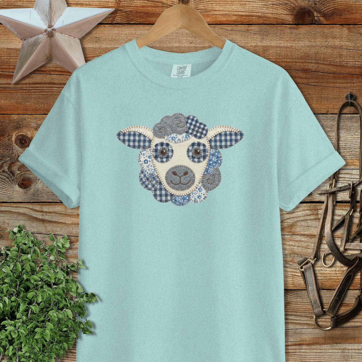 Faux Patchwork Sheep Signature Tee