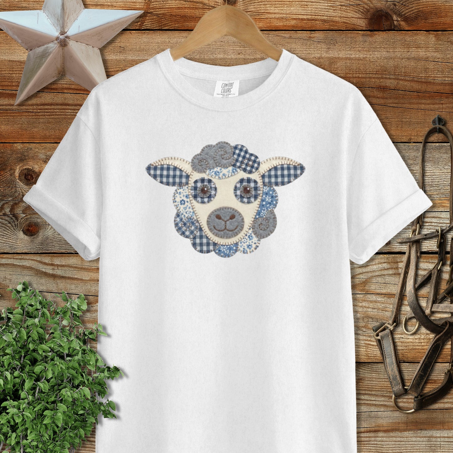 Faux Patchwork Sheep Signature Tee