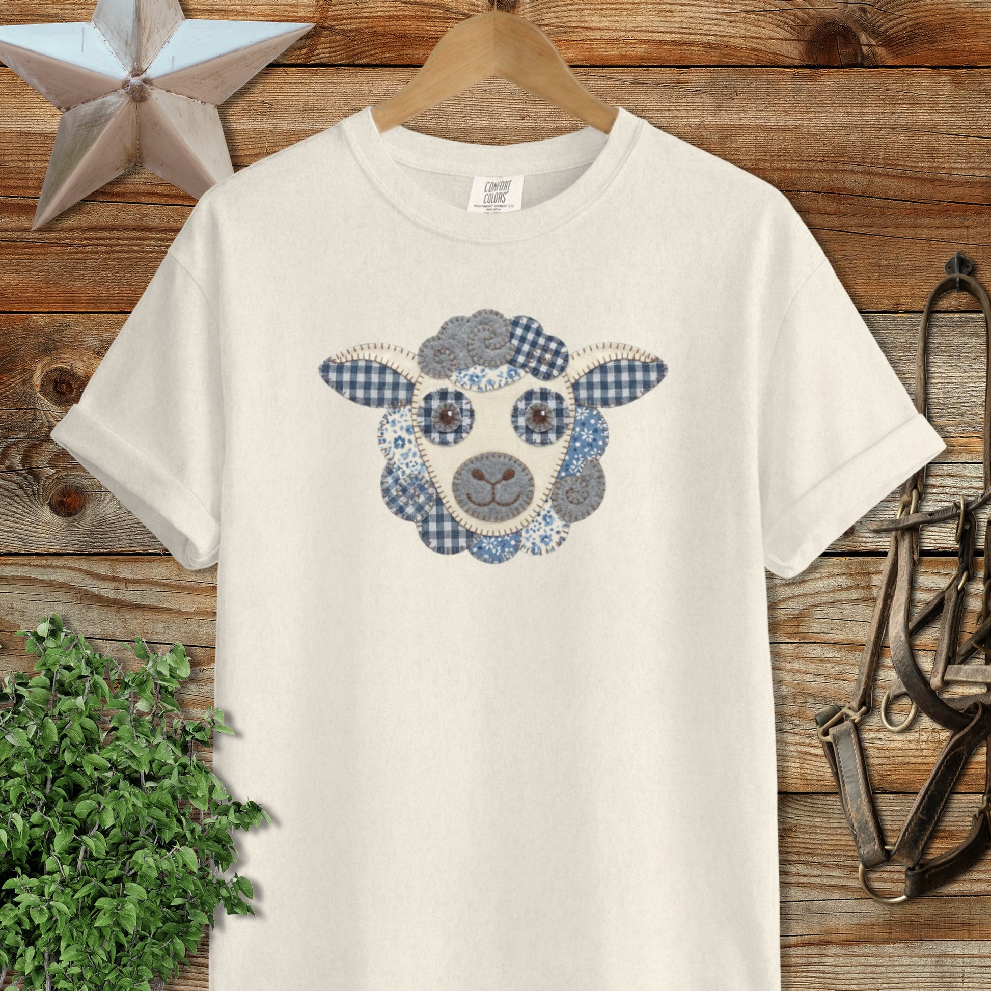 Faux Patchwork Sheep Signature Tee