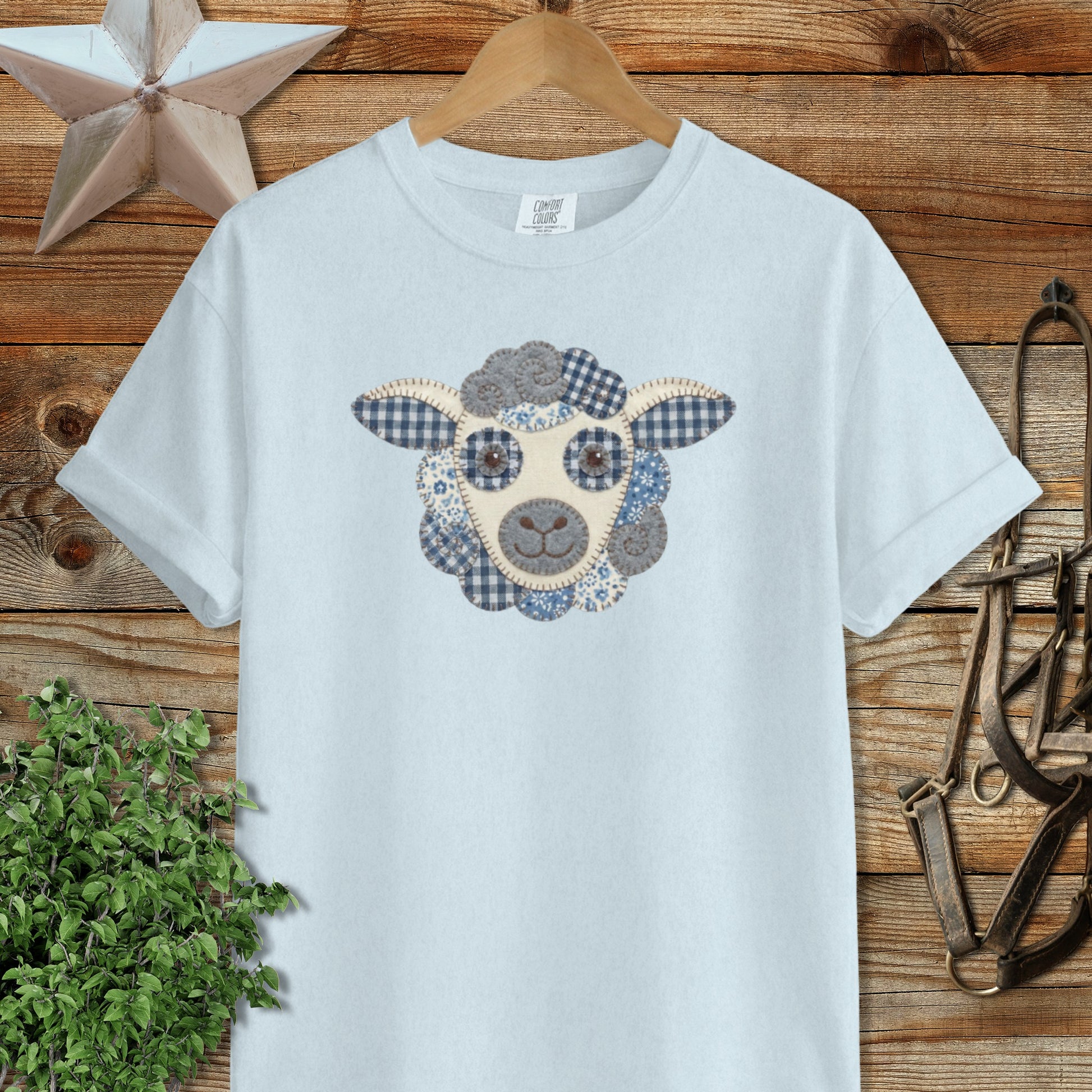Faux Patchwork Sheep Signature Tee